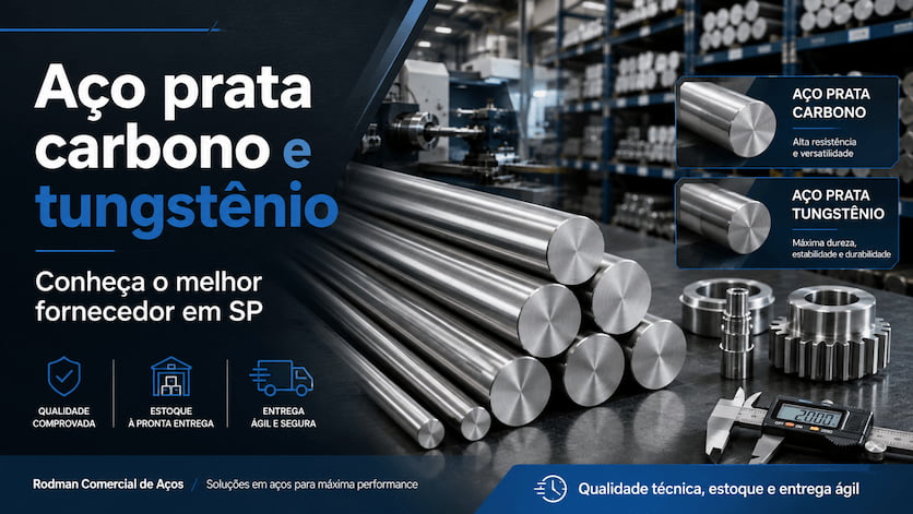 Aço prata carbono e tungstênio: conheça o melhor fornecedor em SP